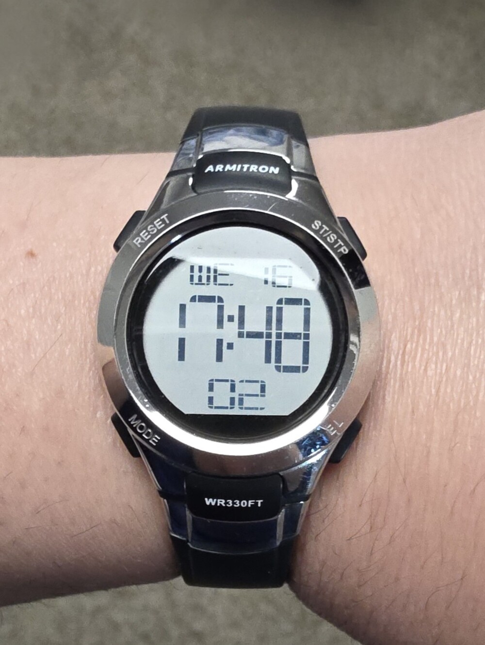 Armitron Silver and Black Digital Sport Watch